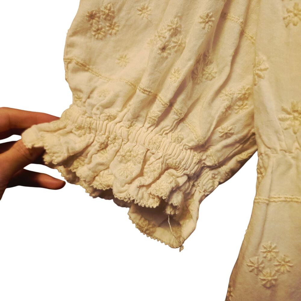 Old Navy Cottagcore floral embroidered coquette blouse size medium - Picture 4 of 4